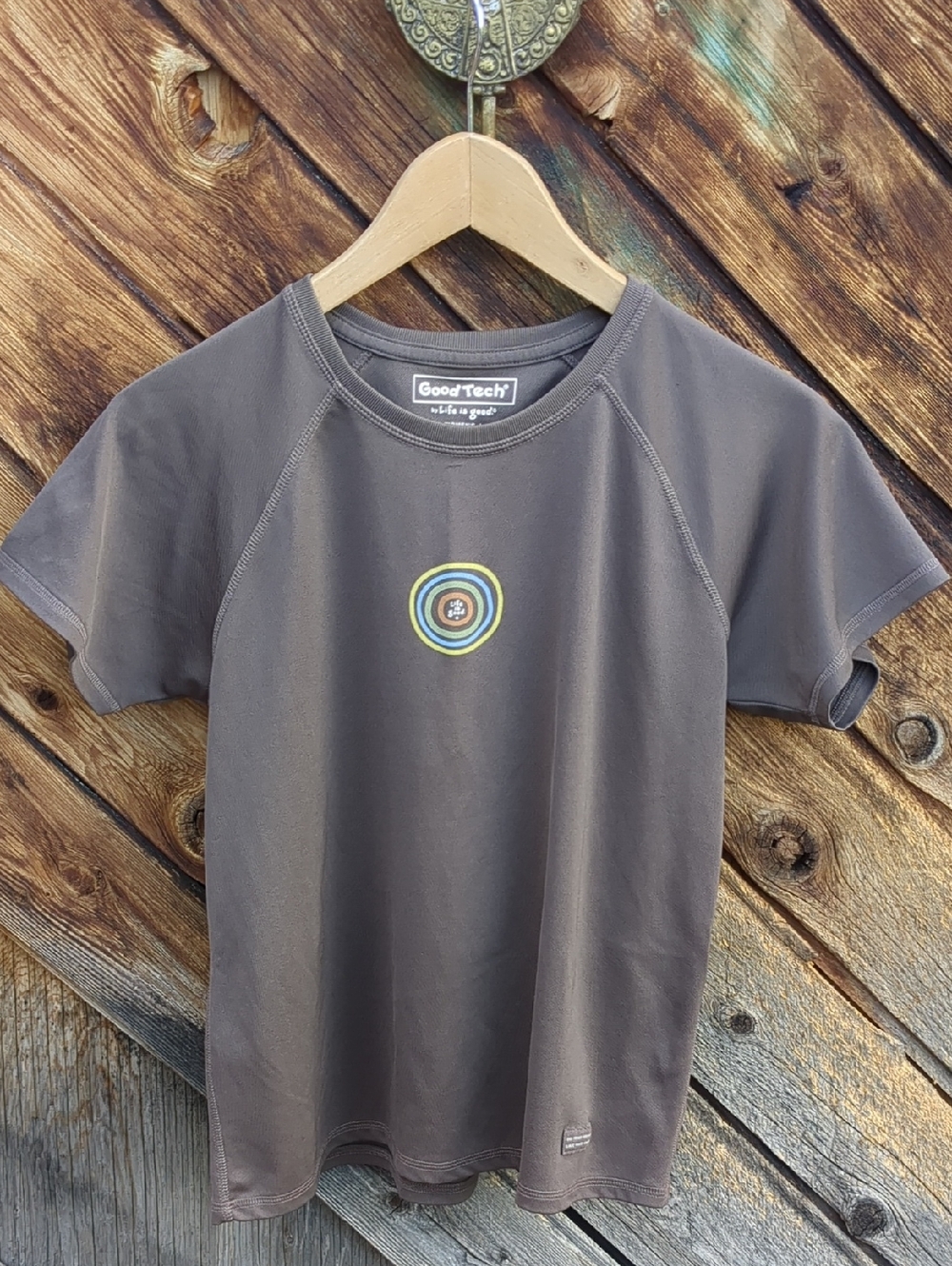 Life is good t-shirt Women's Brown Polyester Large